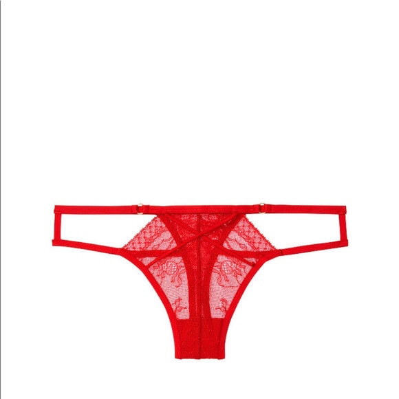 Micro and lace crystal detail thong panty - Picture 3 of 6